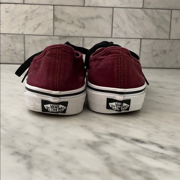 Burgundy Vans Men’s 7.5 Women’s 9.0 Excellent - Picture 4 of 6